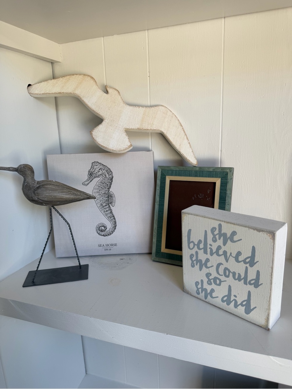 Set of 5 Coastal Wall Seagull Accent - Blank Brand